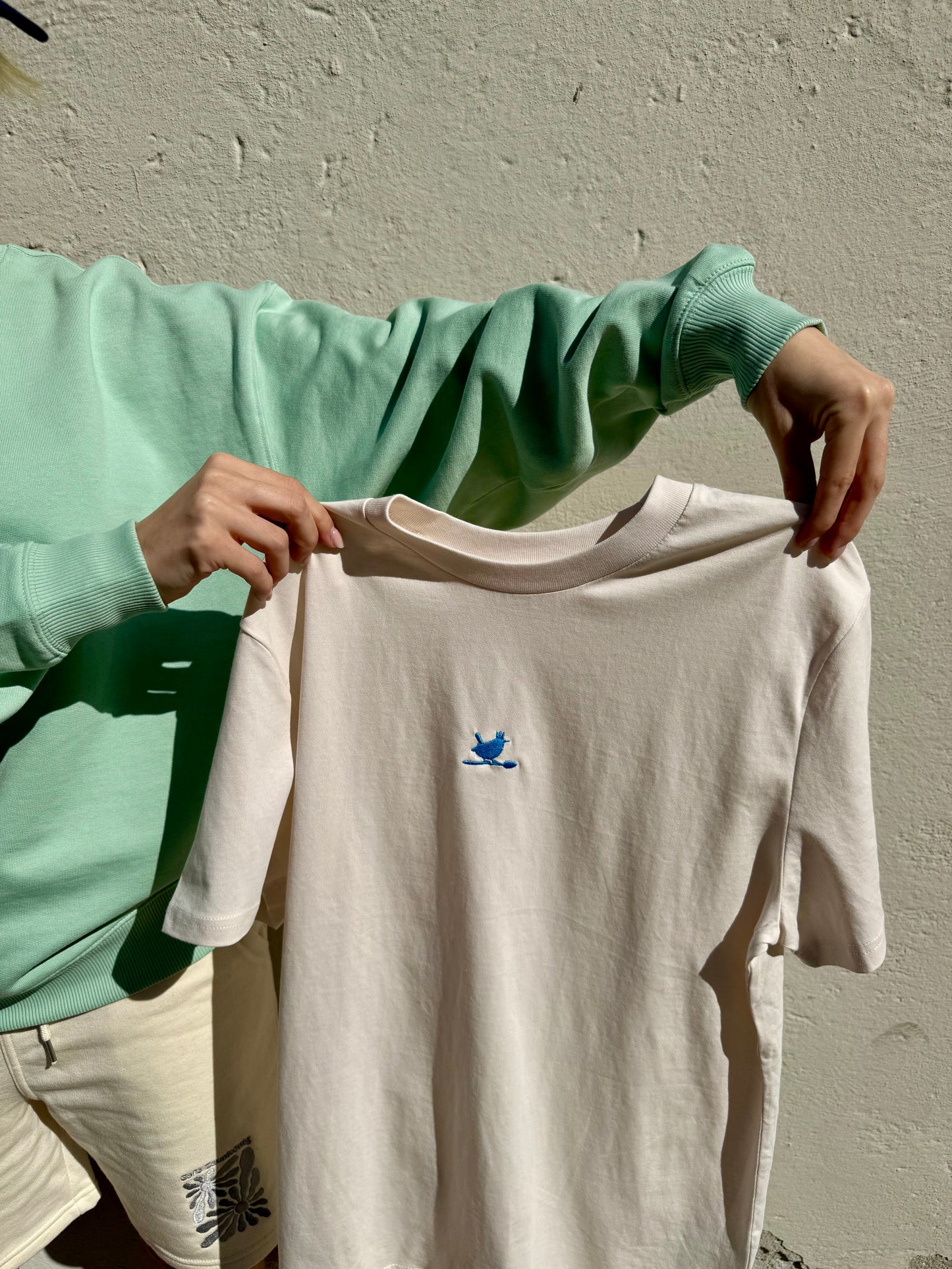 Basic Fit "Blue Zaunkönig" Vintage White