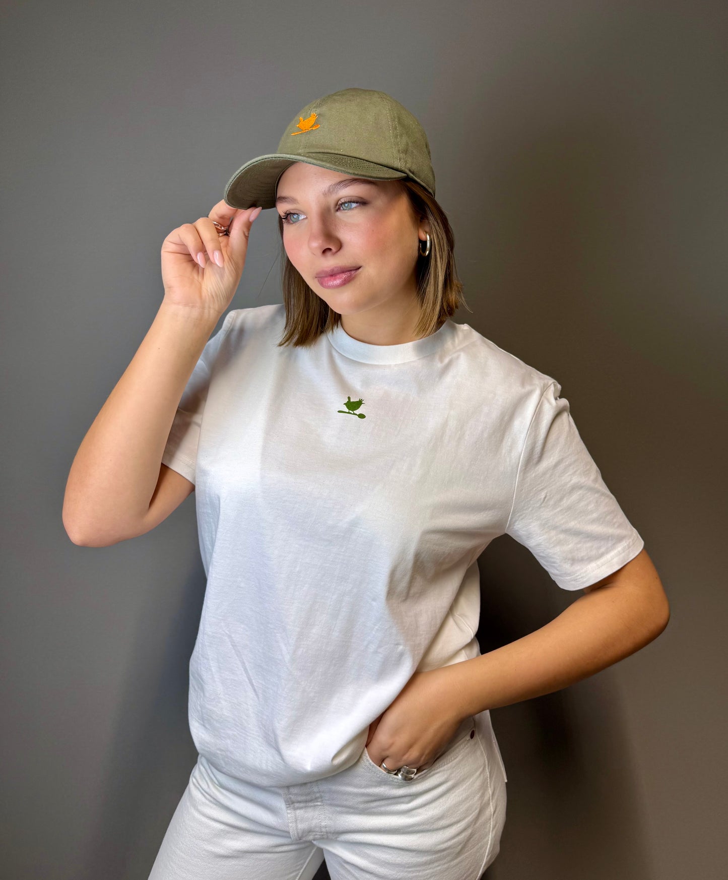 Cap "Olive Green - Orange"