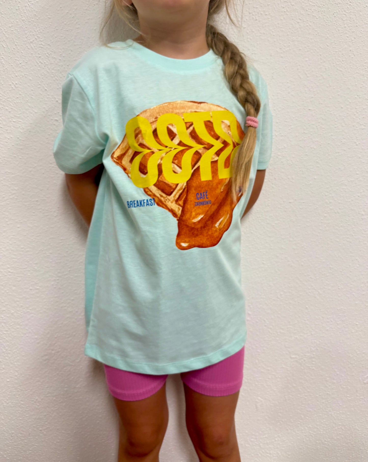 Kids Shirt "OOTD" Blue Waffel