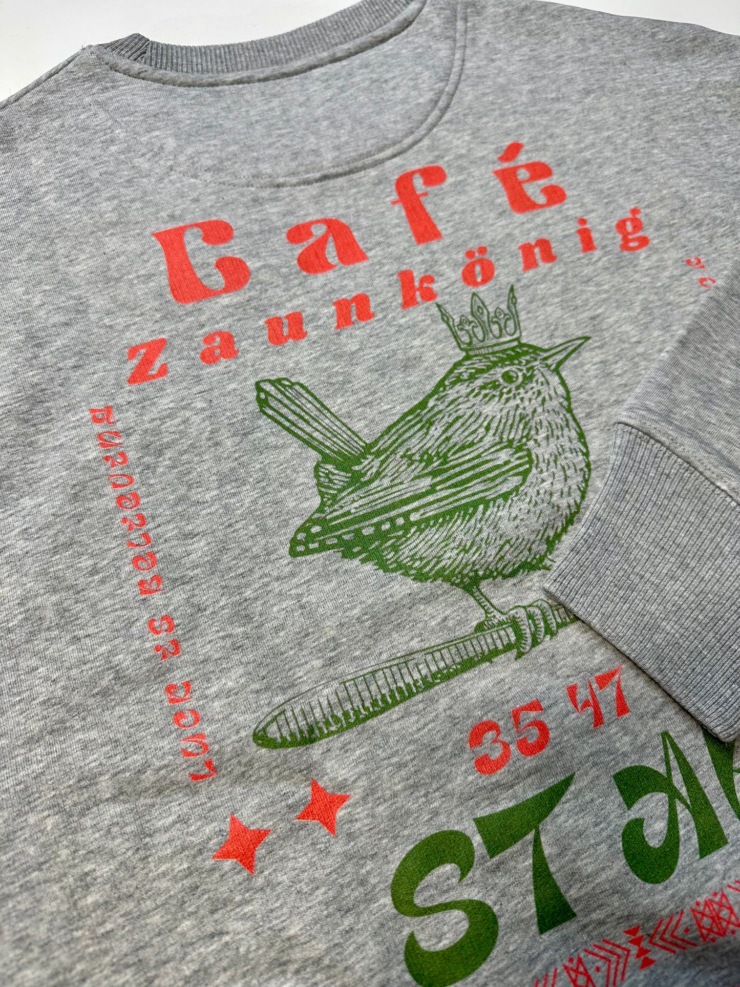 Oversize Sweatshirt "Waffle Lover" Grey