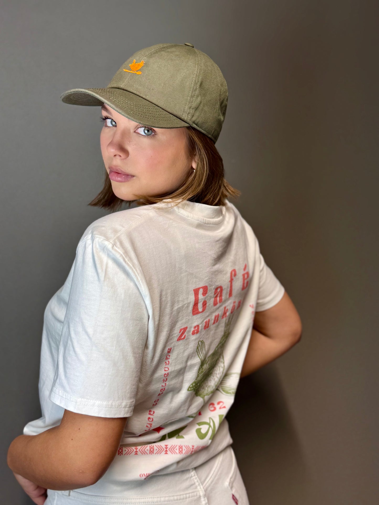 Cap "Olive Green - Orange"