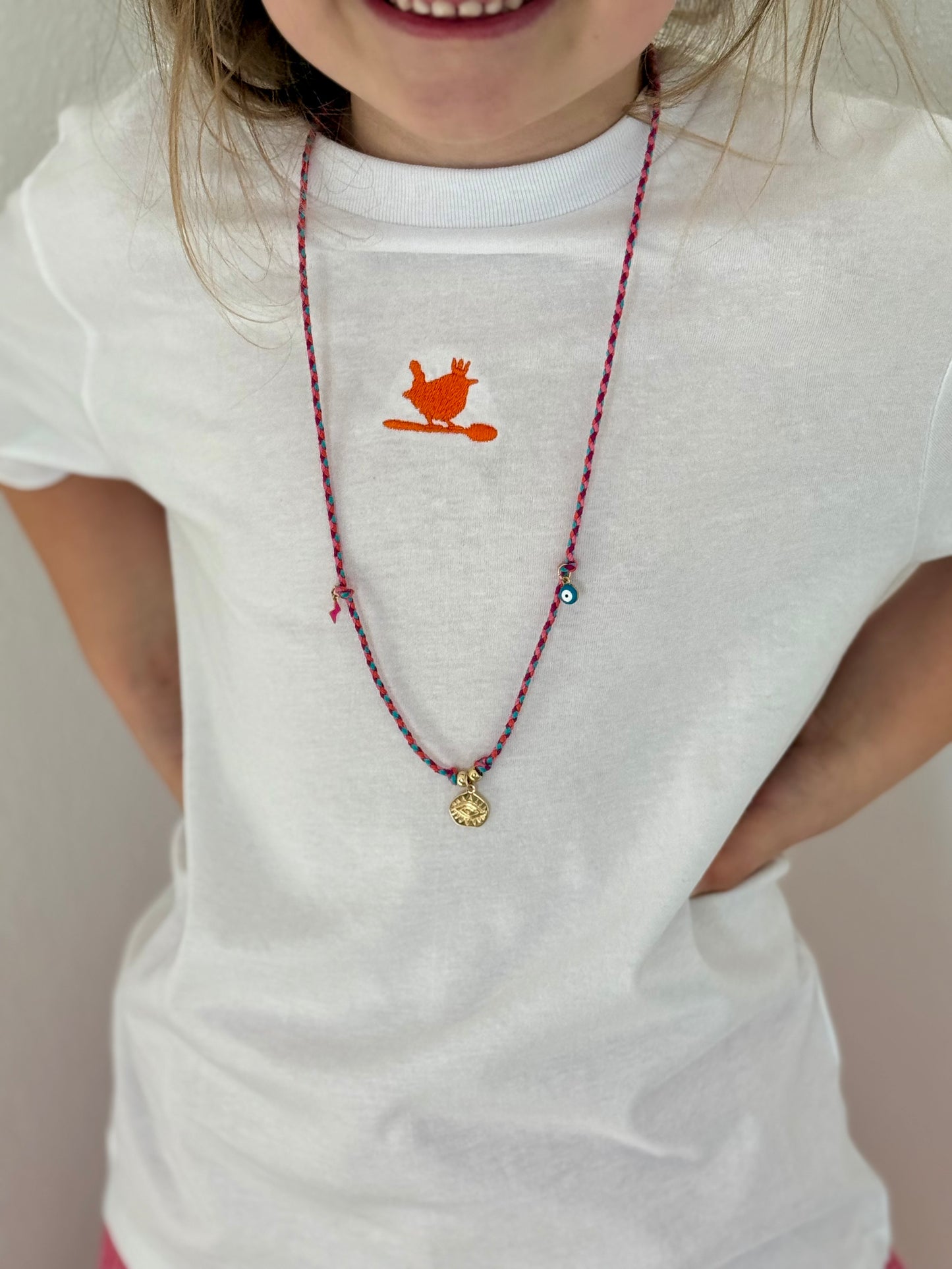 Kids Shirt "Orange" White