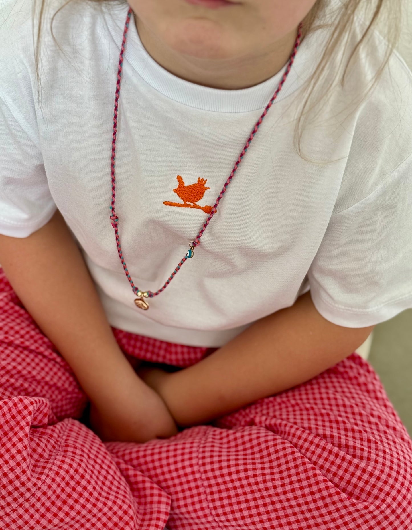 Kids Shirt "Orange" White