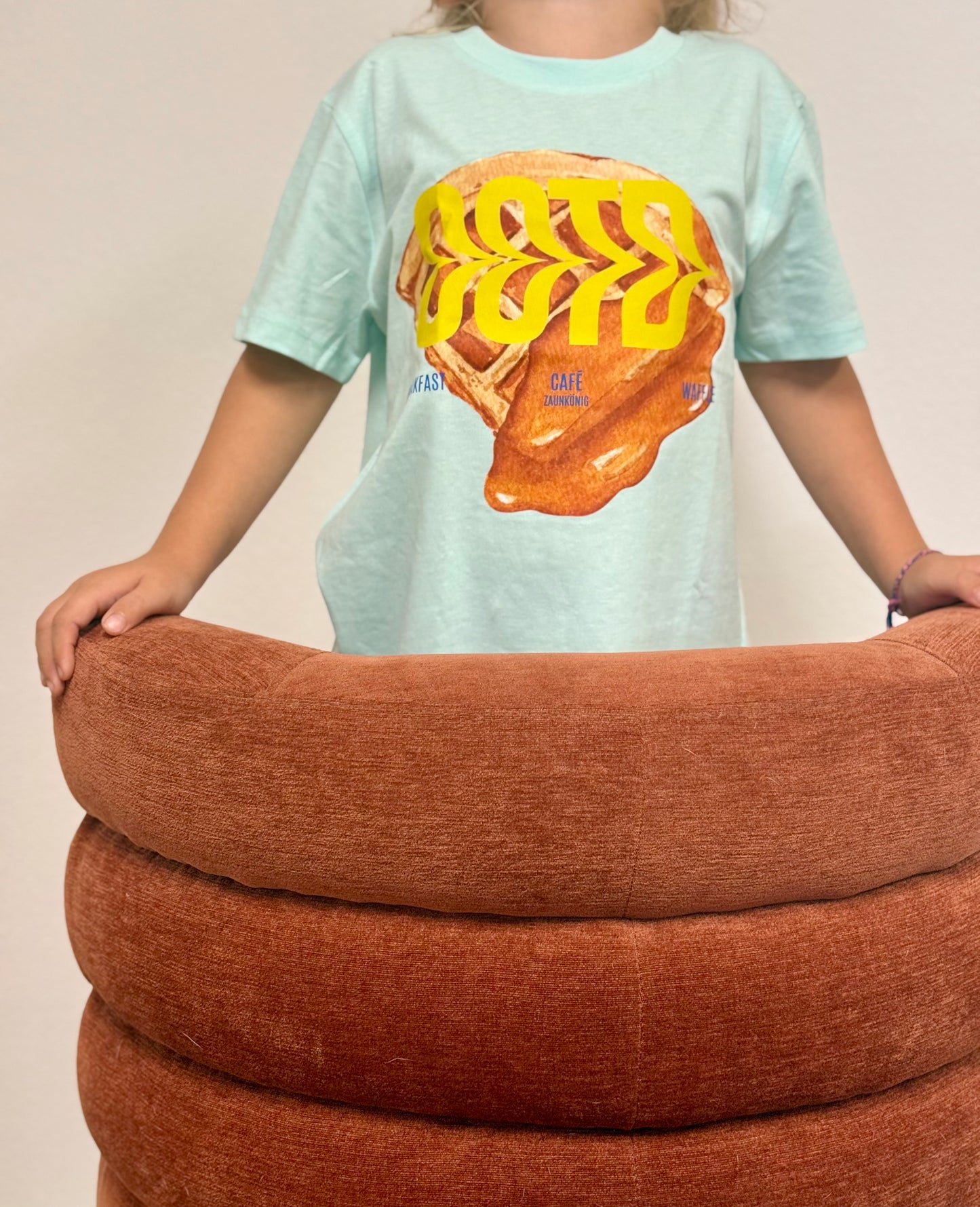Kids Shirt "OOTD" Blue Waffel