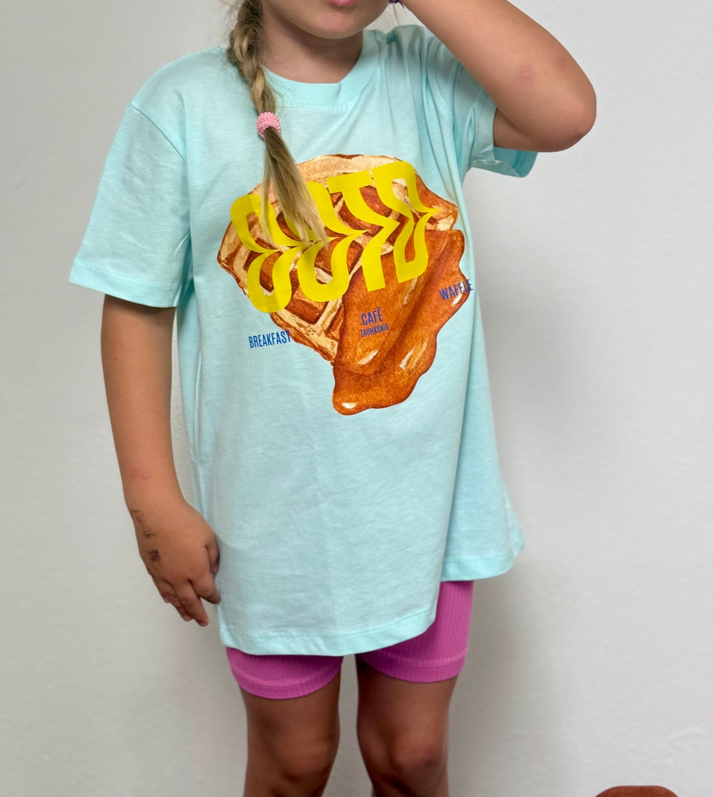 Kids Shirt "OOTD" Blue Waffel