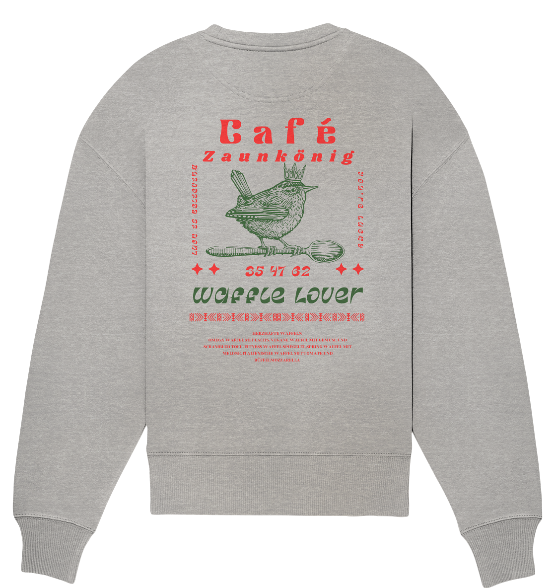 Oversize Sweatshirt "Waffle Lover" Grey