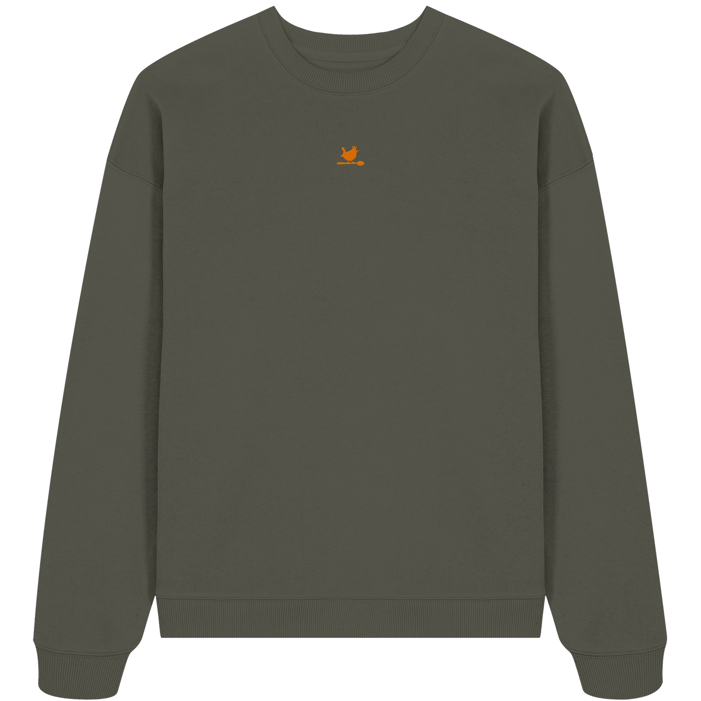 Oversize Sweatshirt "Orange Zaunkönig" - Stick