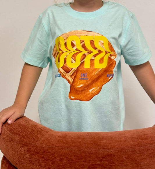 Kids Shirt "OOTD" Blue Waffel