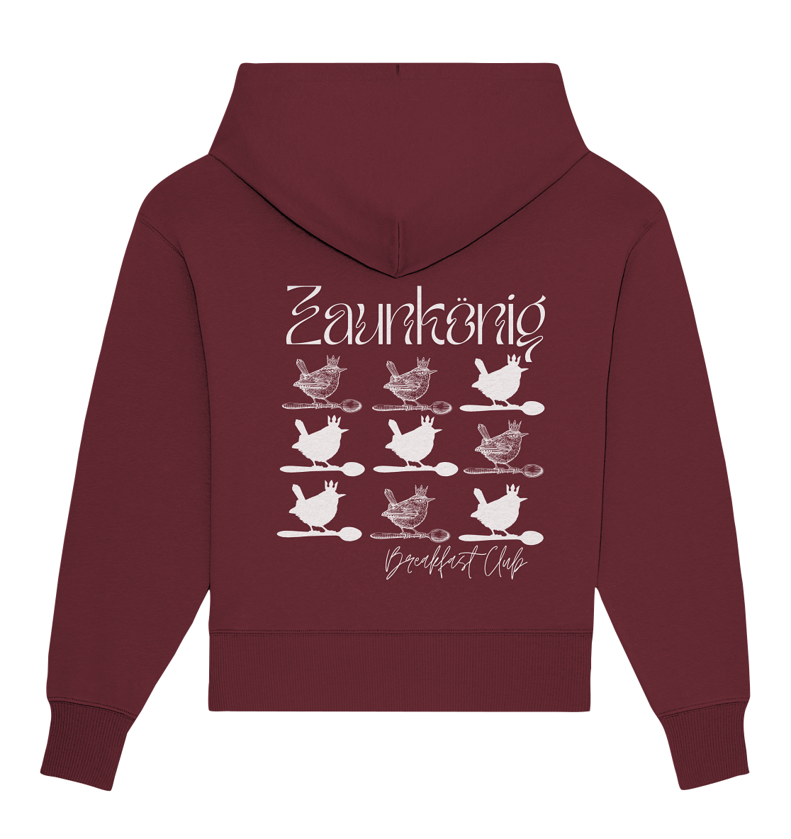 Oversized Hoodie "Zaunkönig" Weinrot