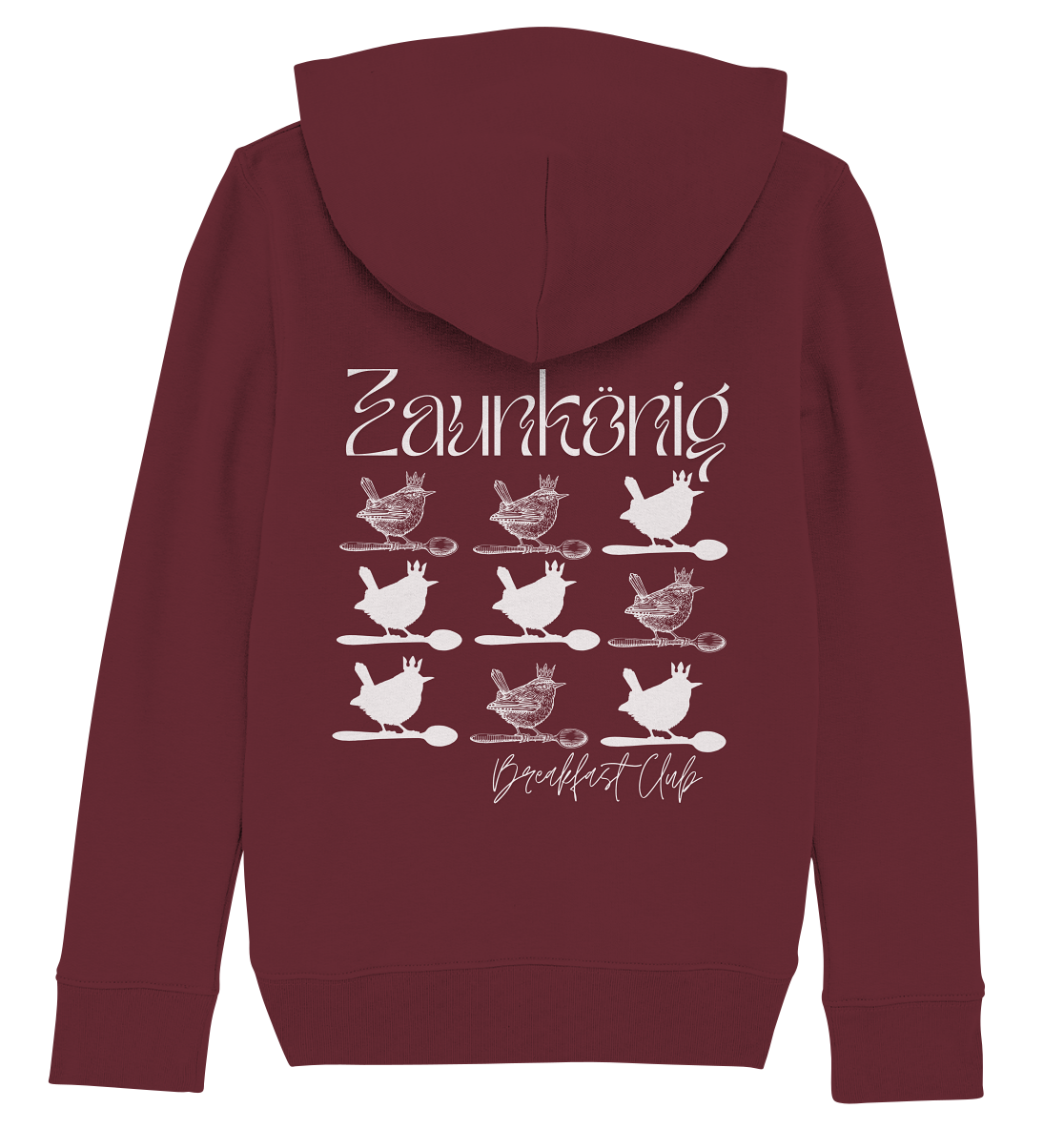 Kids Hoodie "Zaunkönig" WEINROT